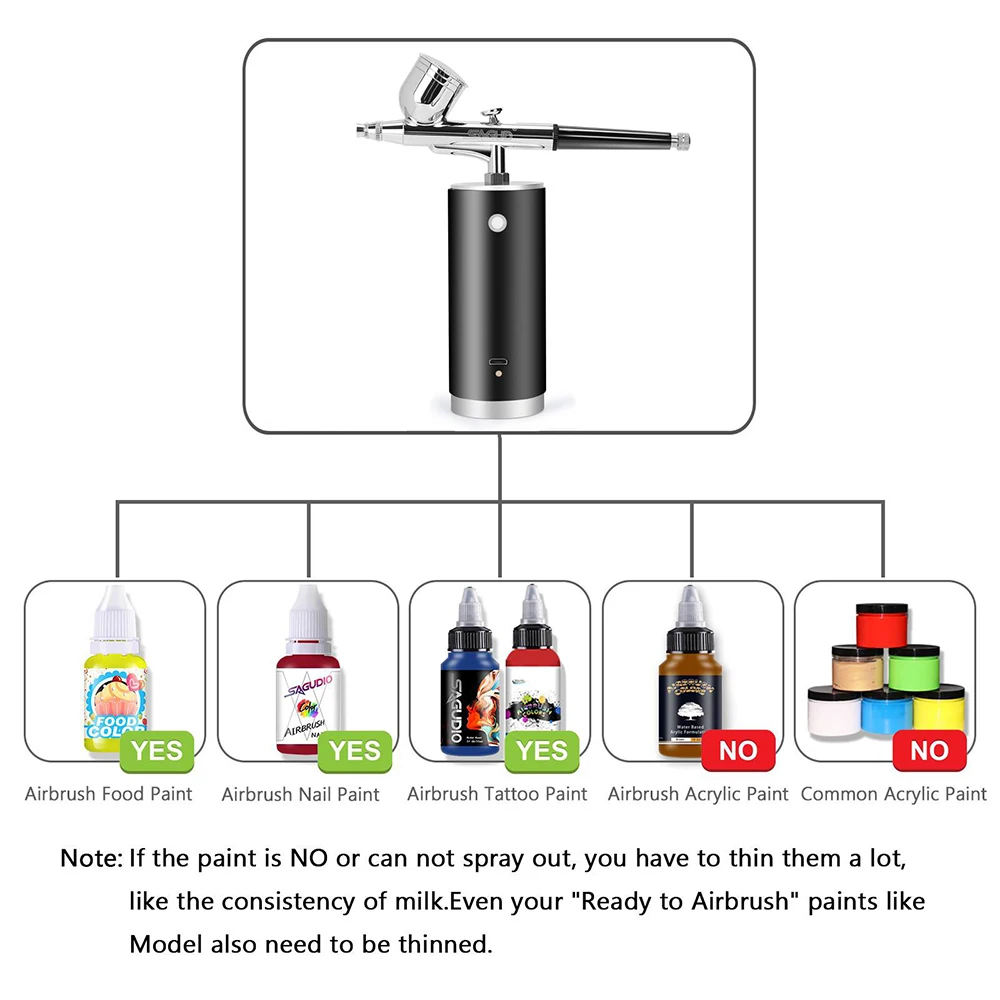 LinhaivetA cordless air brush airbrush kit handheld tattoo compressor set