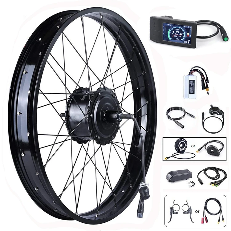 Akkubici 20/26 inch fat tire ebike swyth 48v kit bafang 750/1000w bicycle conversion kit DC type