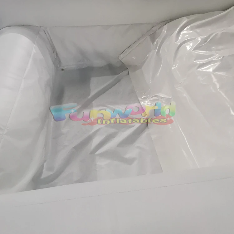 Commercial pvc white inflatable single water slide jumping castle children adults bouncy castle bounce house dry slide