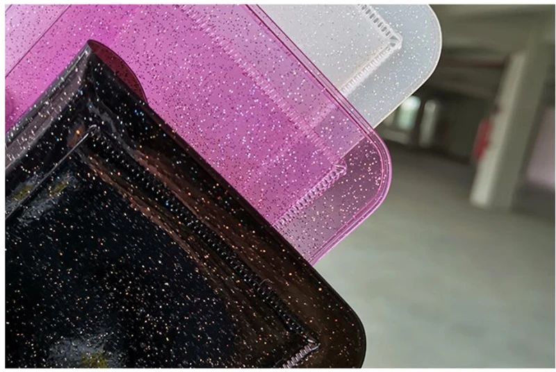 Fashion PVC clear wallet women small keychain transparent waterproof mini coin purse for kids girls