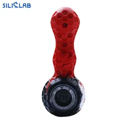 Honeycomb Glass Smoking Bee Pipe Food Grade Silicone Smoking Pipe Honeycomb Hot Selling Tobacco Weed Pipes