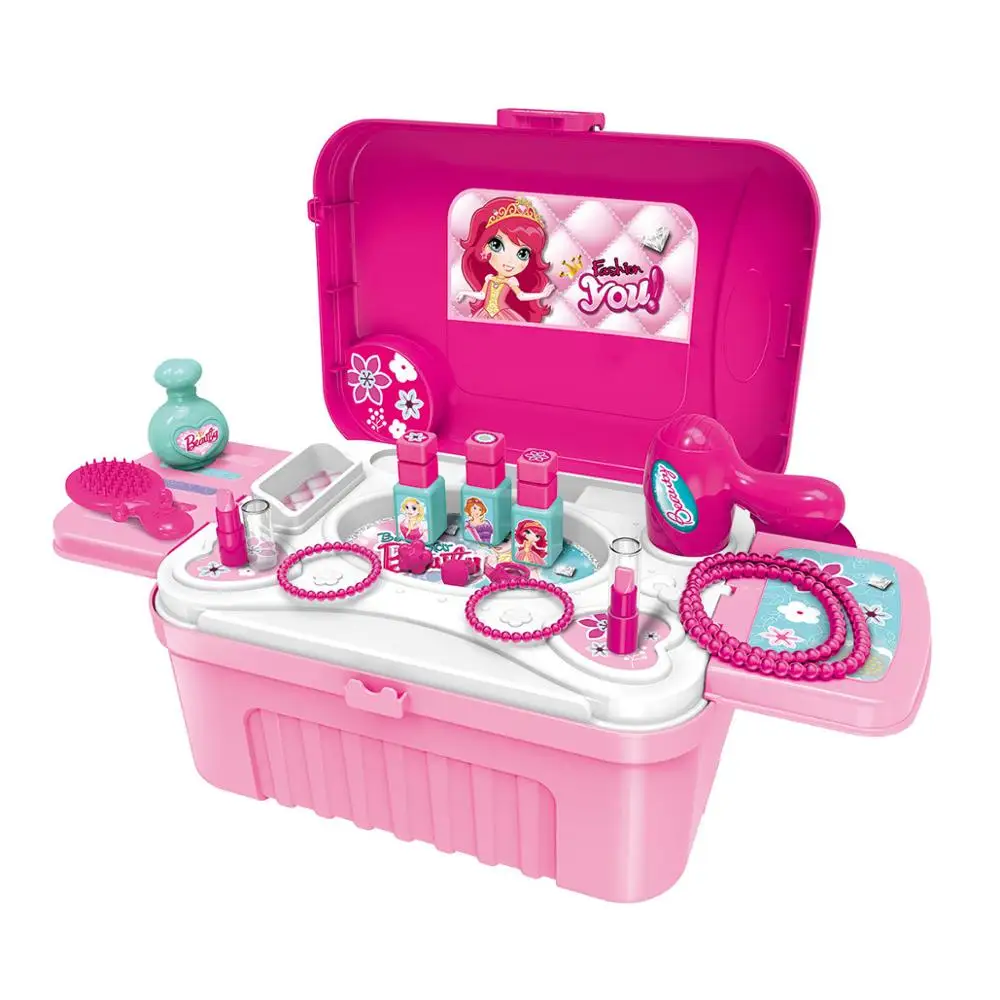 2020 new wholesale 3 in 1 make up  beauty set  make up kit for girls make up artist pretend play toy for Children