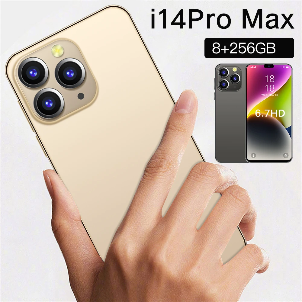 Sale Phone I 14 Pro Max Android Smartphones 6.7 Inch 8Gb+256Gb 10 Core 5g Let Cellphones With 3 Camera Mobile Phones