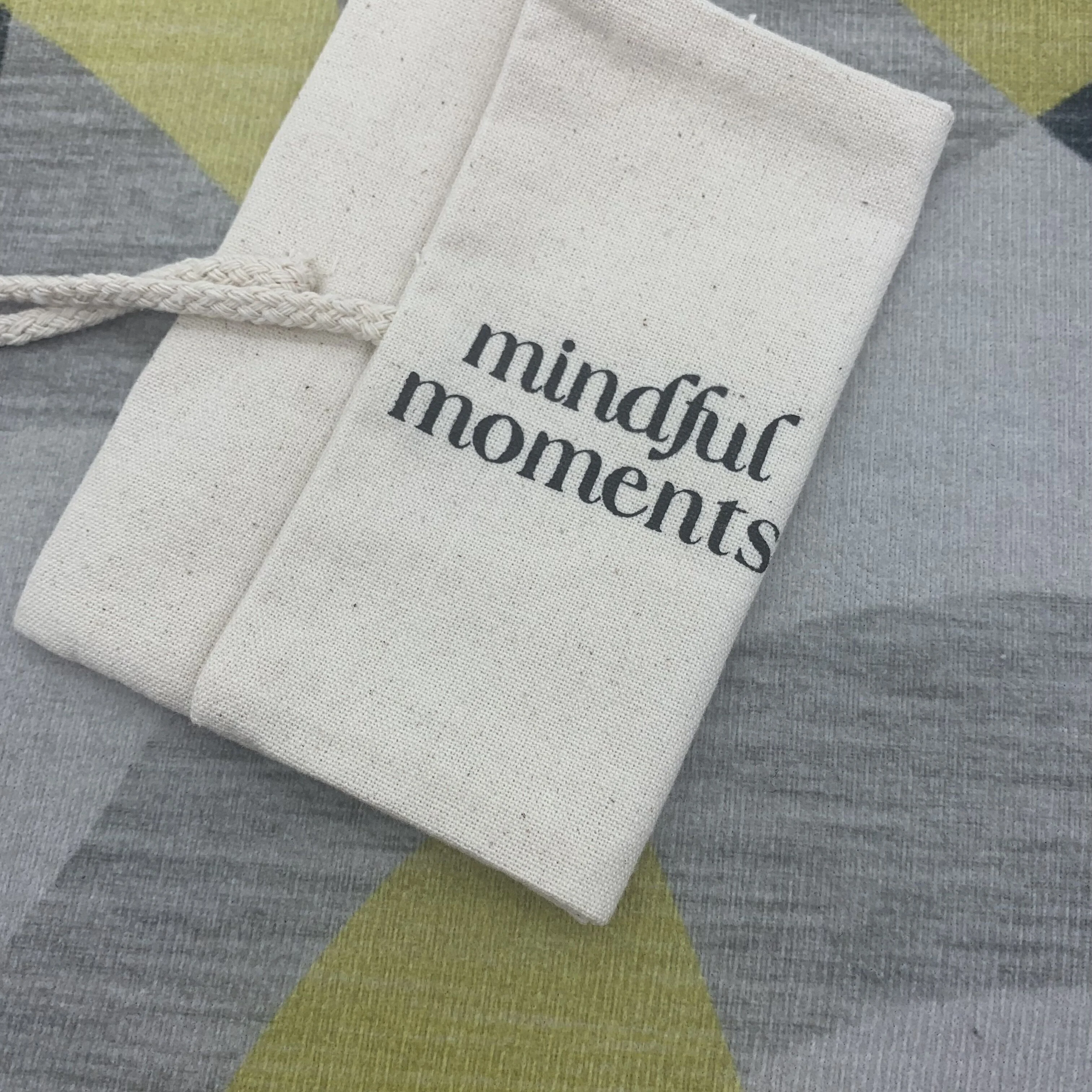 Wholesale Recycled Canvas Envelope Bag Pouch Makeup Packaging With Cotton Rope Black Logo Print