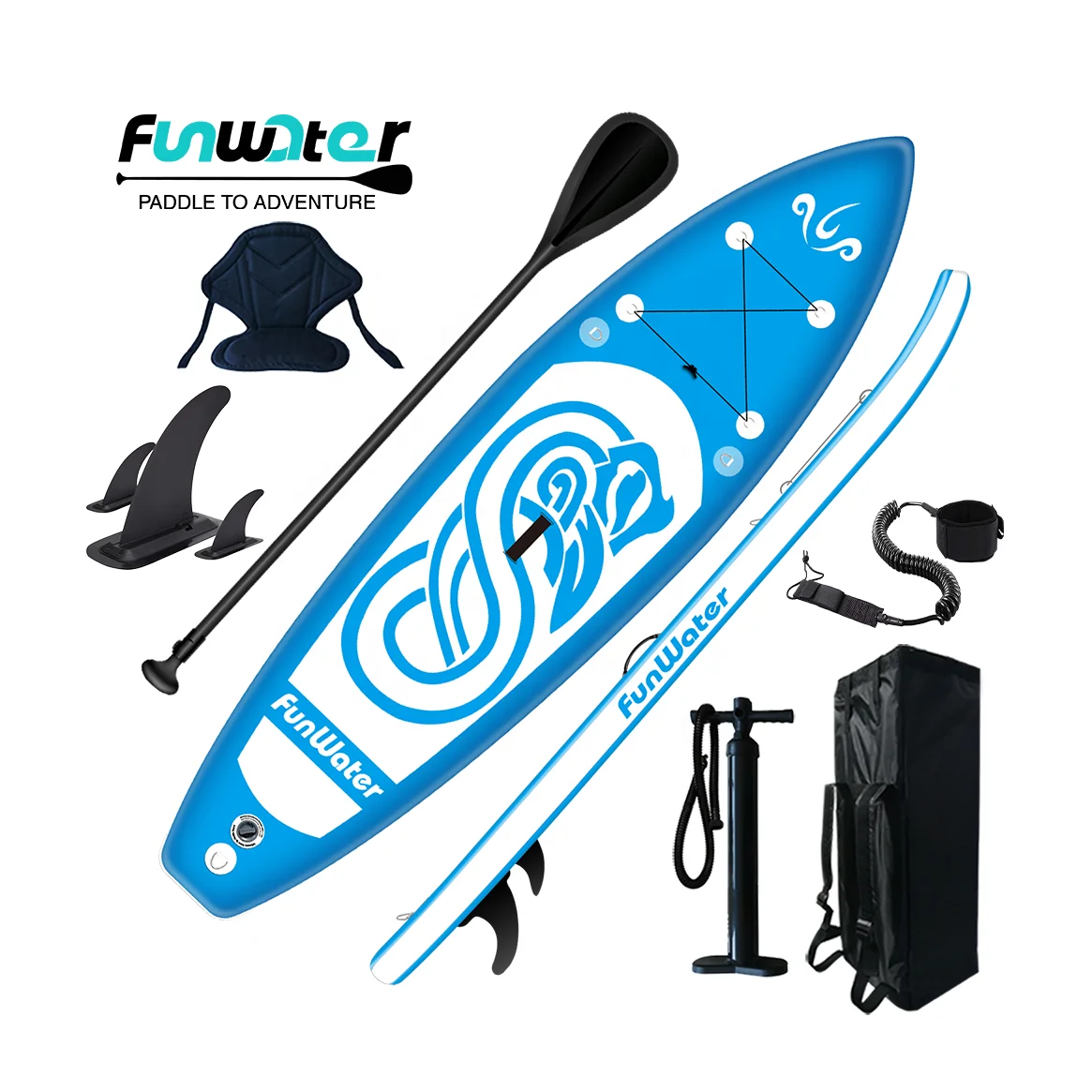 FUNWATER sup Drop shipping sup inflatable paddle board best quality board surf surf board surfboard bag for unisex