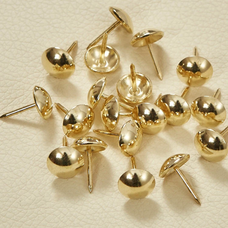 Диванный стул, используется классическое позолоченное железное покрытие, аксессуары для мебели, круглая обивка, декоративные насадки для ногтей для дивана