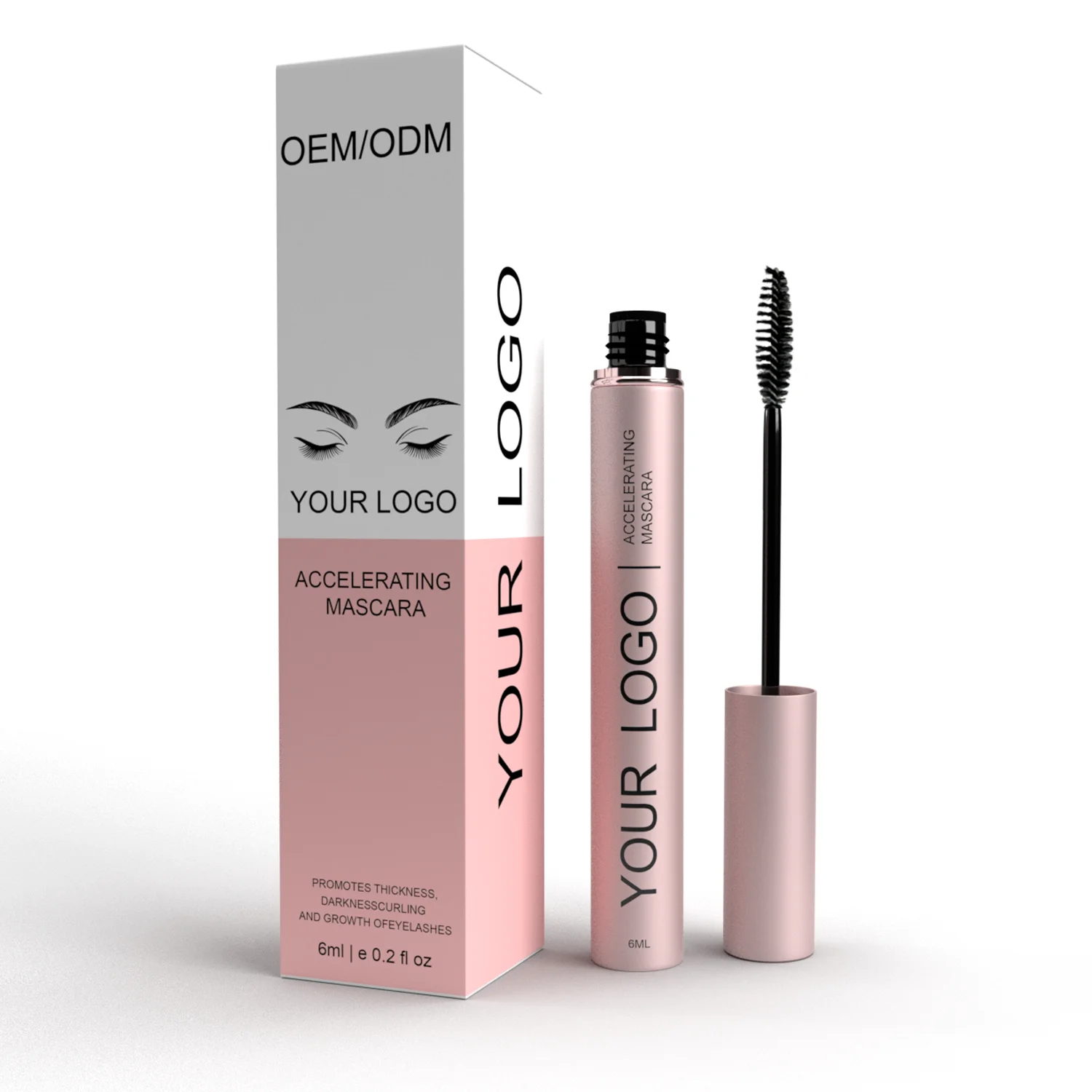 Корейский низкий минимальный объем заказа, наращивание ресниц без масла, оптовая продажа, индивидуальная долговечная 3D веганская волоконная тушь для ресниц без жестокости, частная этикетка