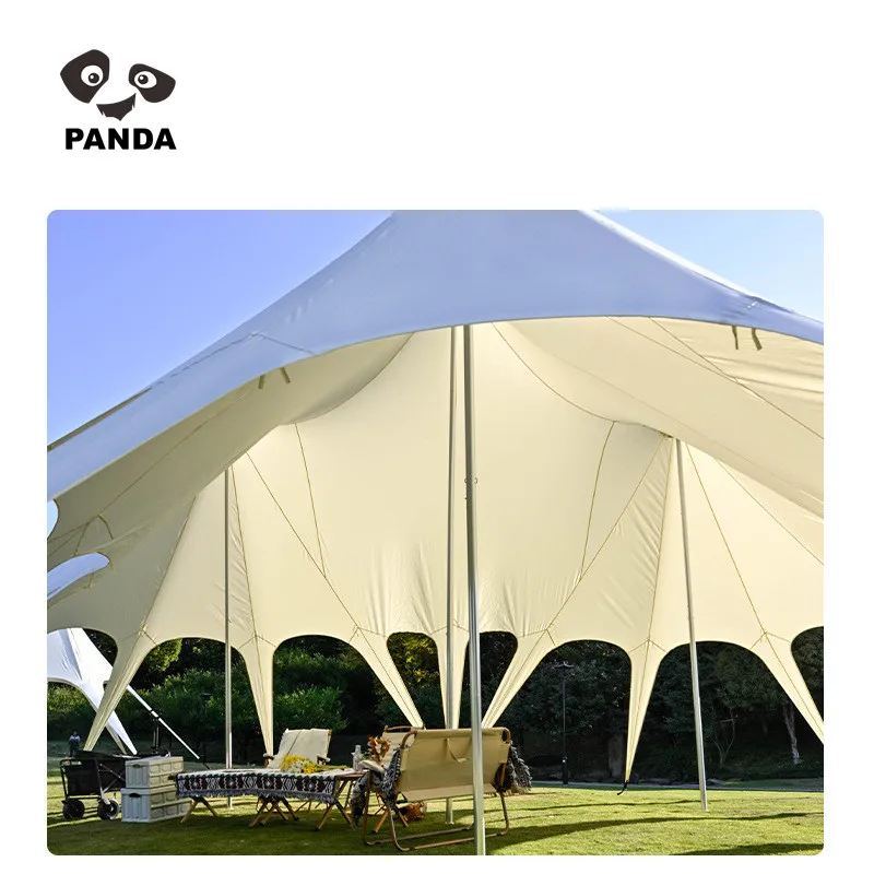 Triplets lotus canopy outdoor camping campsite picnic large multi-functional stretch trade show rain sun protection gazebo tent
