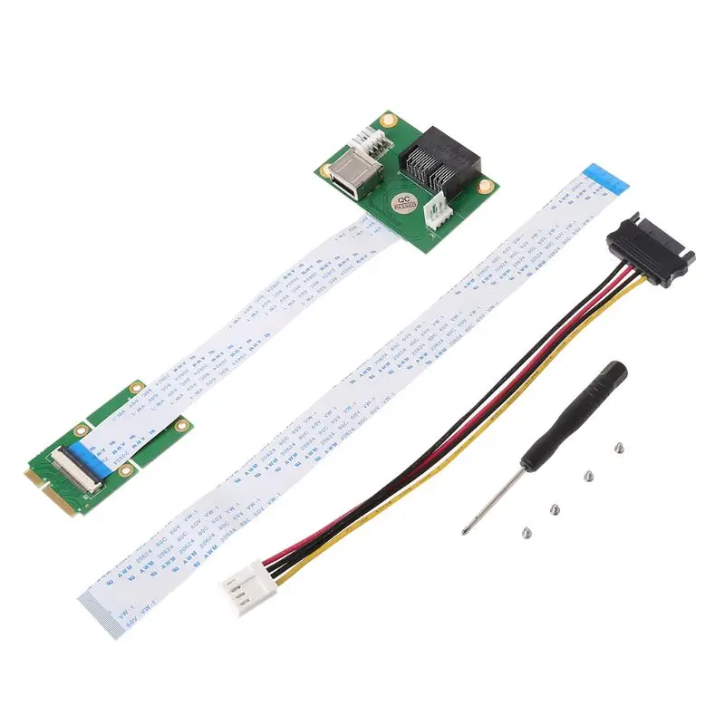 Mini PCIe MPCIe to PCI-E X1 PCIe 1X Riser Card Flexible Extension Cable with High Speed FPC Cable