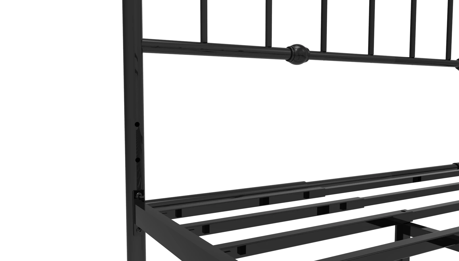 High quality modern hotel simple furniture wrought iron platform double bed /double metal bed frame
