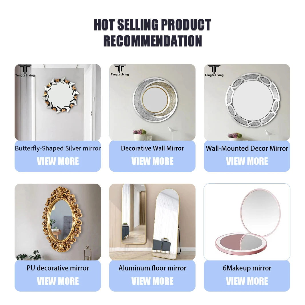 High Quality Modern Art Deco Style Retro Decorative Mirror New Polygon Design for Wall Usage in Bathroom Living Room Bedroom