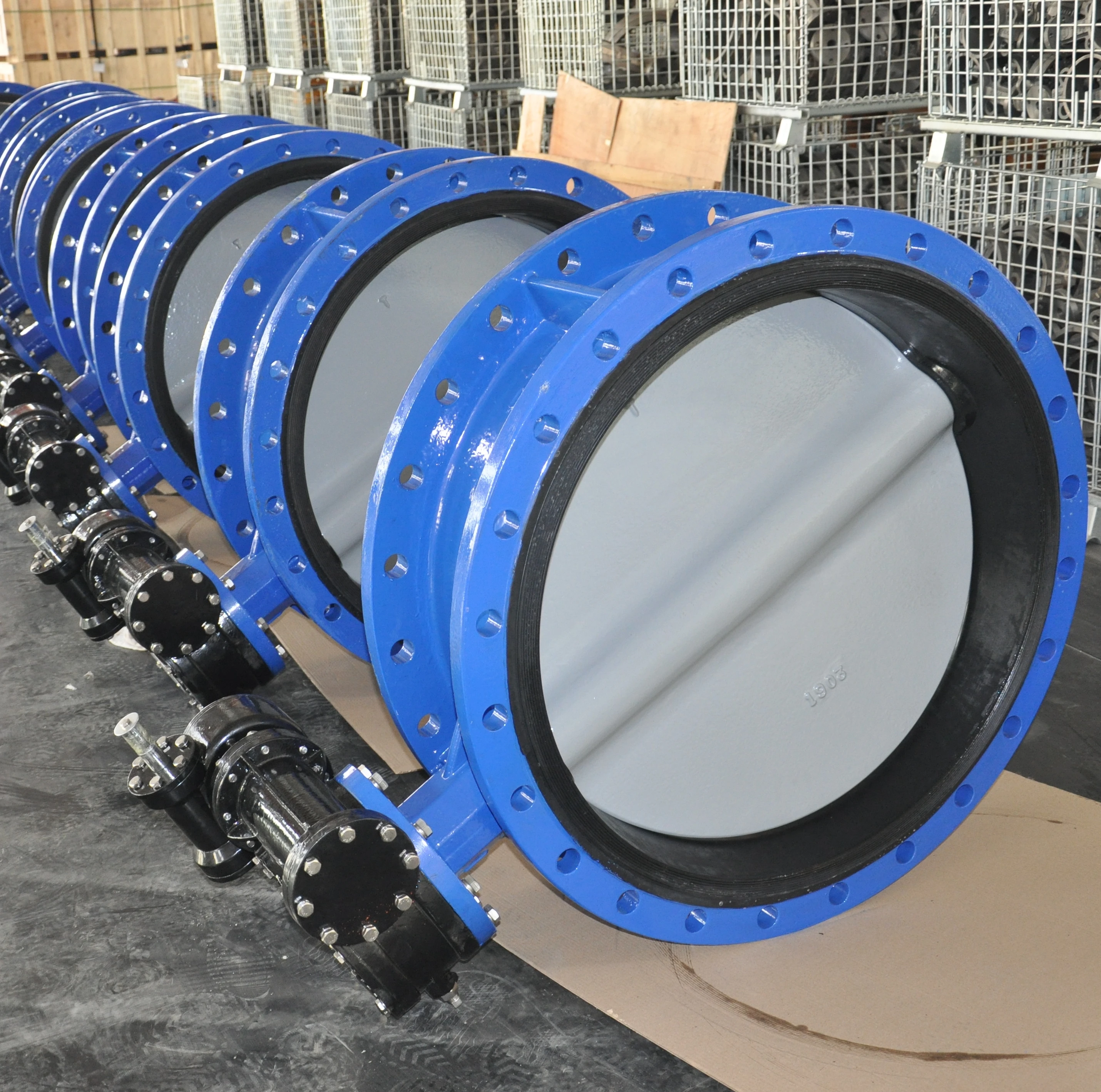 Class150 High Quality Big Size Cast Steel Ductile Iron Double Flanged Butterfly Valve For Water