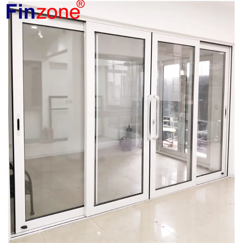 high level waterproof smooth stainless steel rail aluminum sliding door