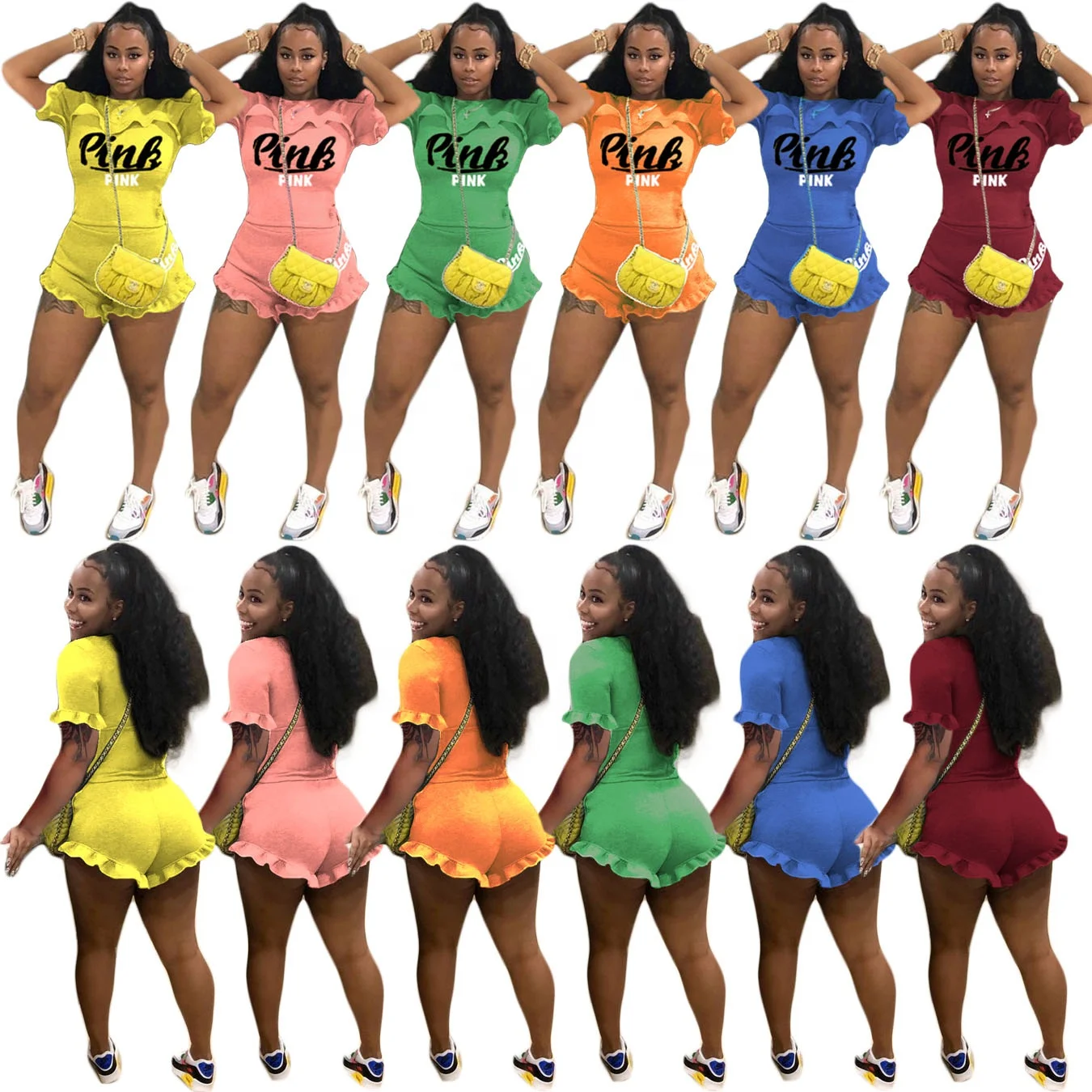 
EB-2021011676 new arrivals two piece short set women clothing 2021 lounge wear 