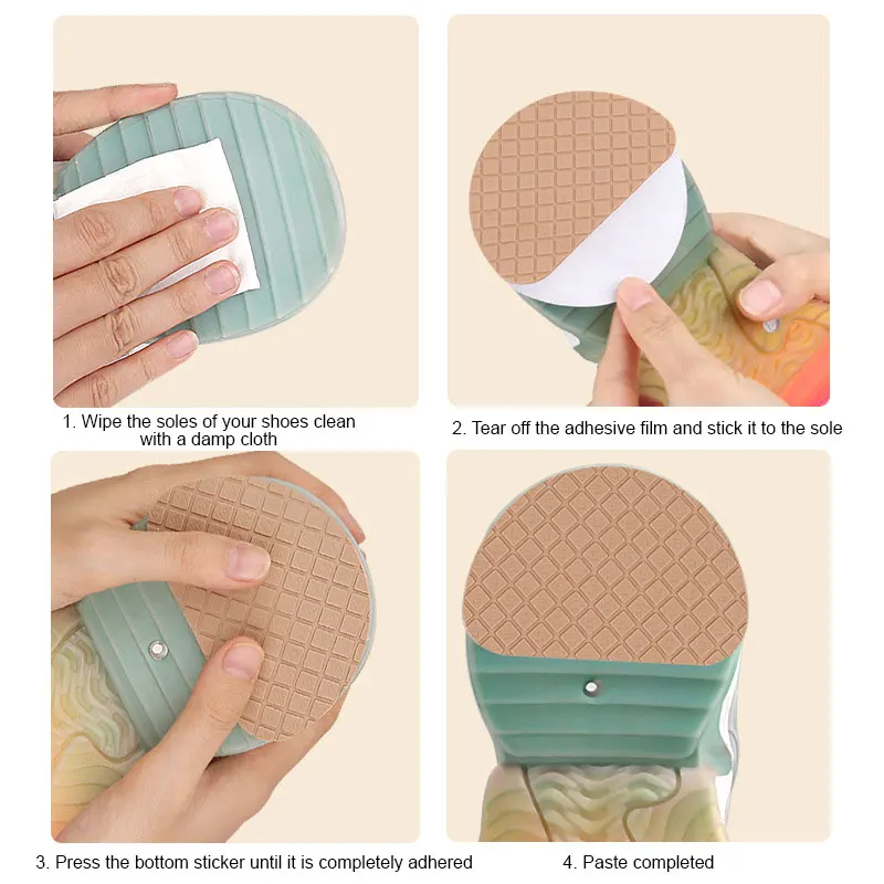 High Heels Anti-slip Semi-circular Sole Stickers Lattice S-pattern Anti-slip Noise-absorbing Anti-wear Sole Protect Patches