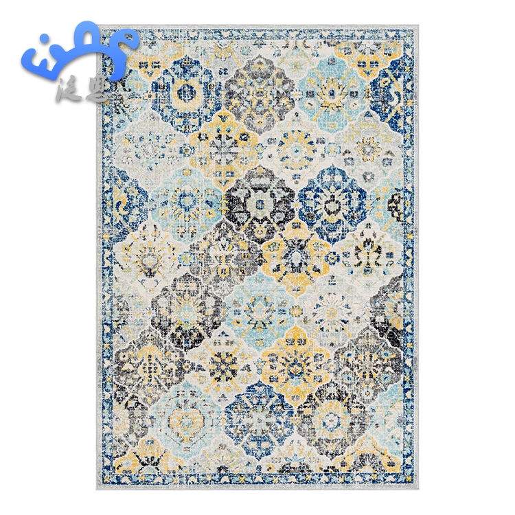 Modern Non-Slip TPR Backing Faux Fur Throw Rug Abstract Non Shedding Faux Wool Soft Fuzzy Rug  Durable Floor Mats for Home