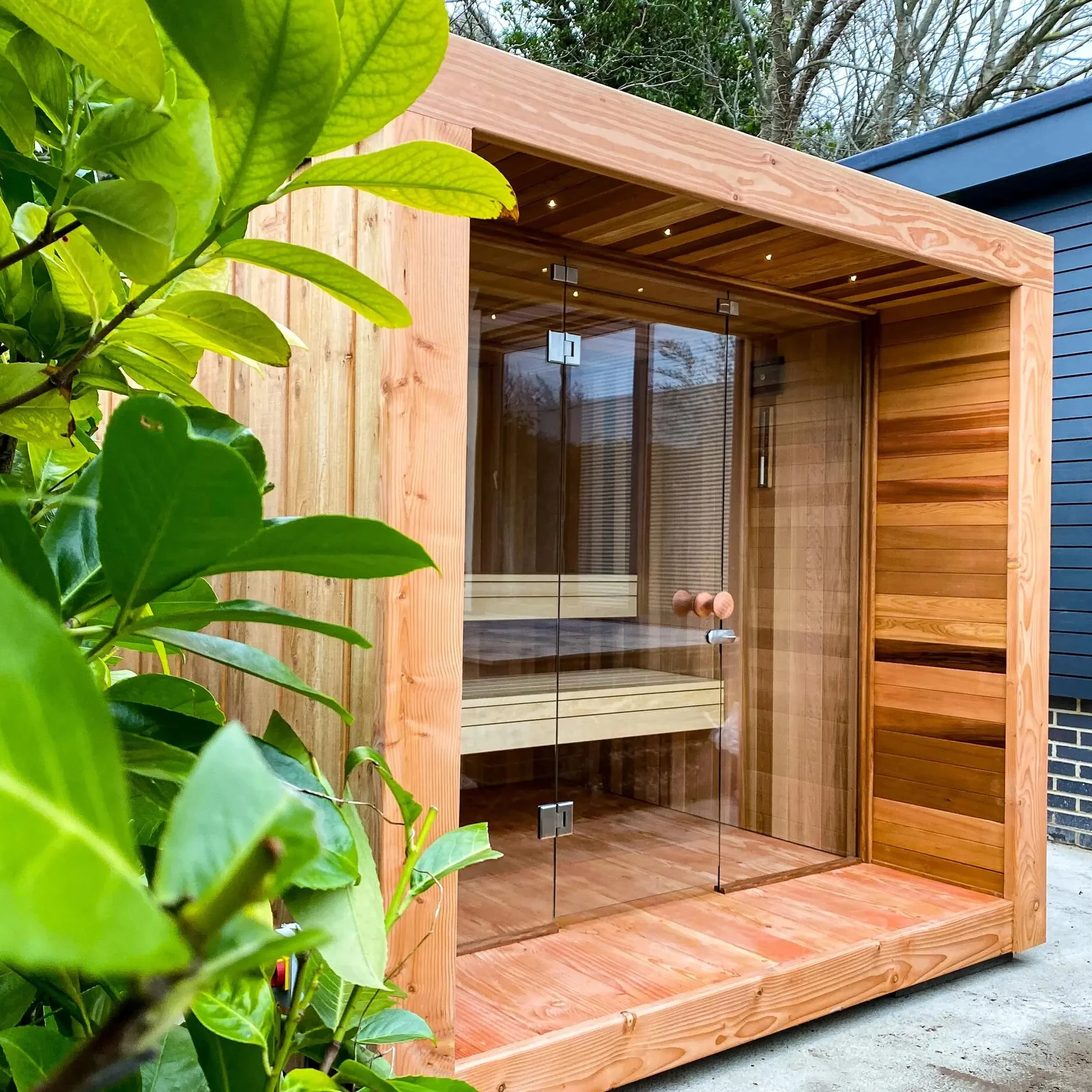 Custom Copmlete Designed Spa Massage Sauna Treatment Project Sauna Steam Outdoor Wet Steam 2-4 Persons Outdoor Wooden Sauna