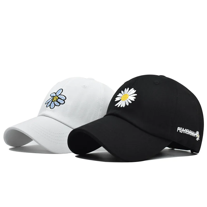 OEM custom classical unisex 100% cotton high quality from china customized icon embroidery daisy baseball sport cap hat