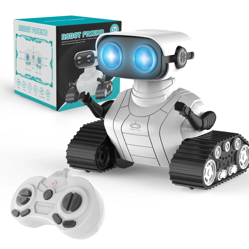 Small battery operation smart rc toys robot toy with sound and light for children perfect gift Intelligent child toy robot