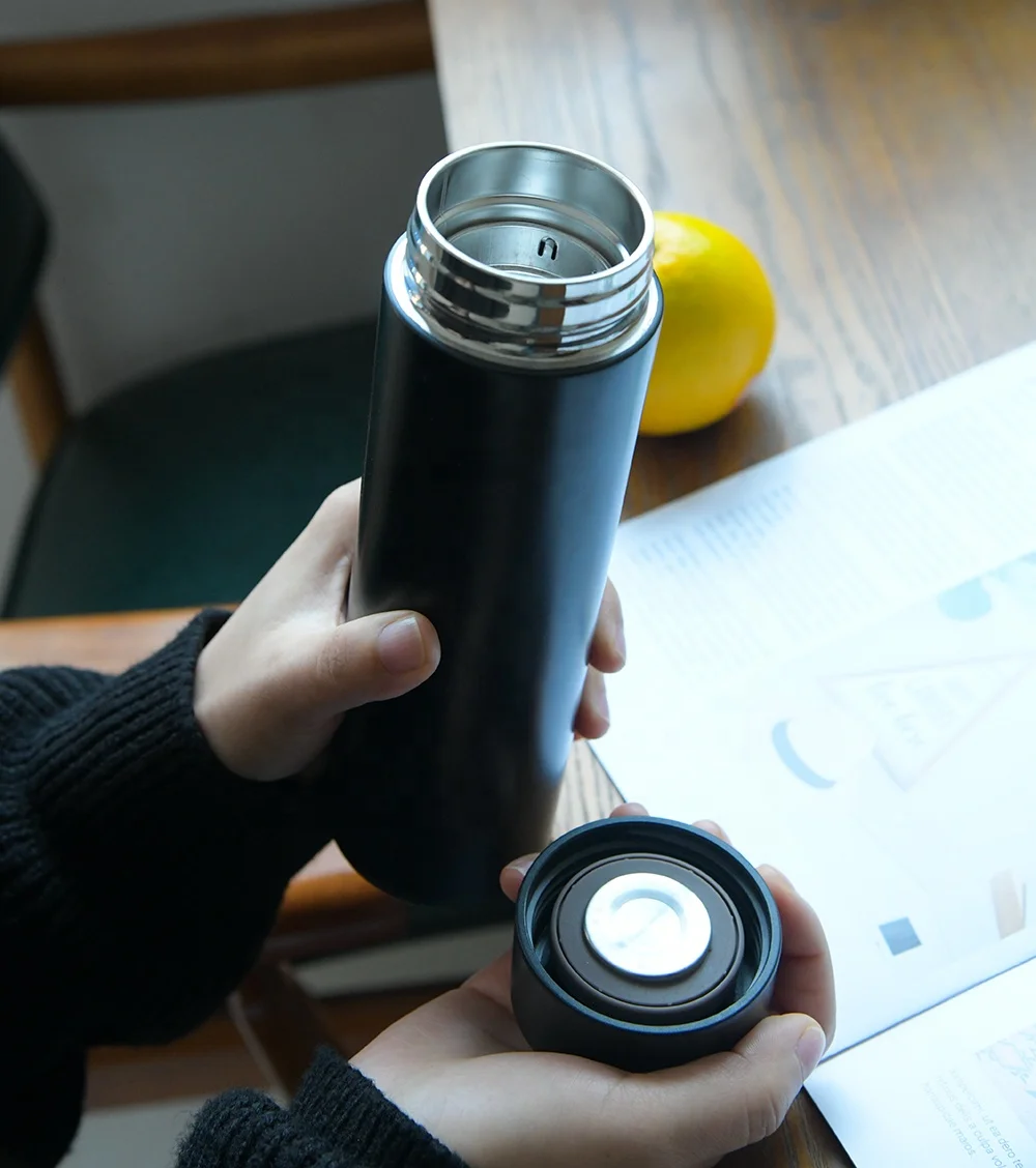 Factory double wall smart led temperature display water bottle