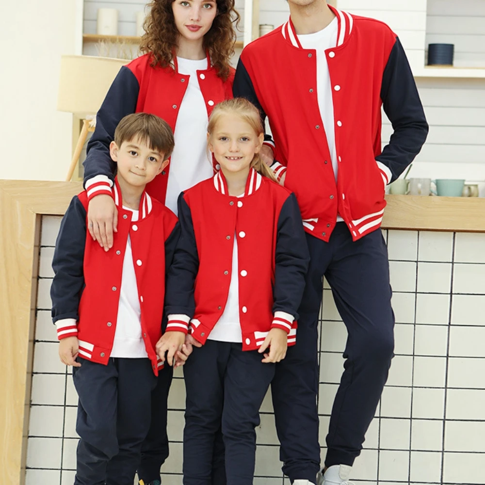 
Custom Logo embroidered printing mens kids unisex cotton hoodies lightweight PU leather baseball uniform bomber jacket 