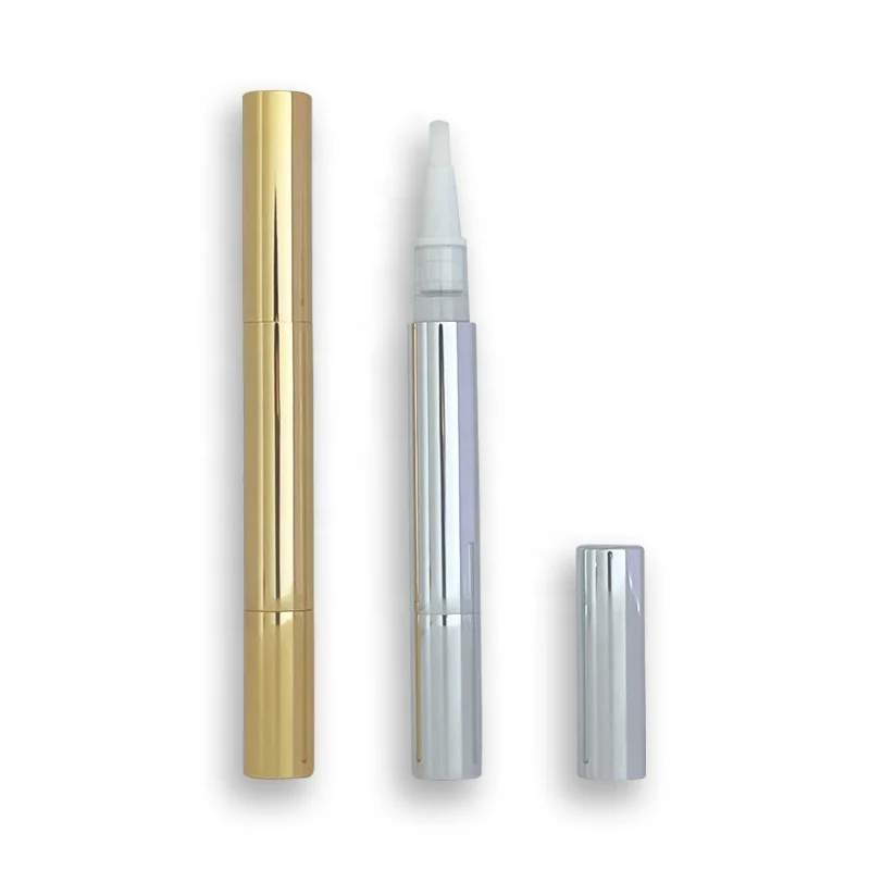 2ml Aluminum cosmetic Twist pen with brush nail care Cuticle oil Eye Cream teeth whitening empty Lip Gloss pen