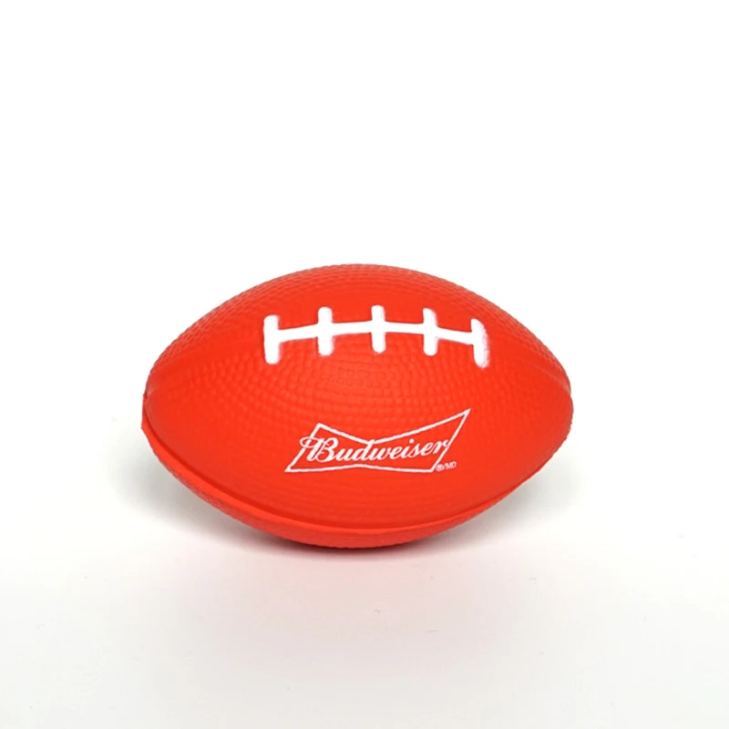 Logo printing American football rugby pu stress ball