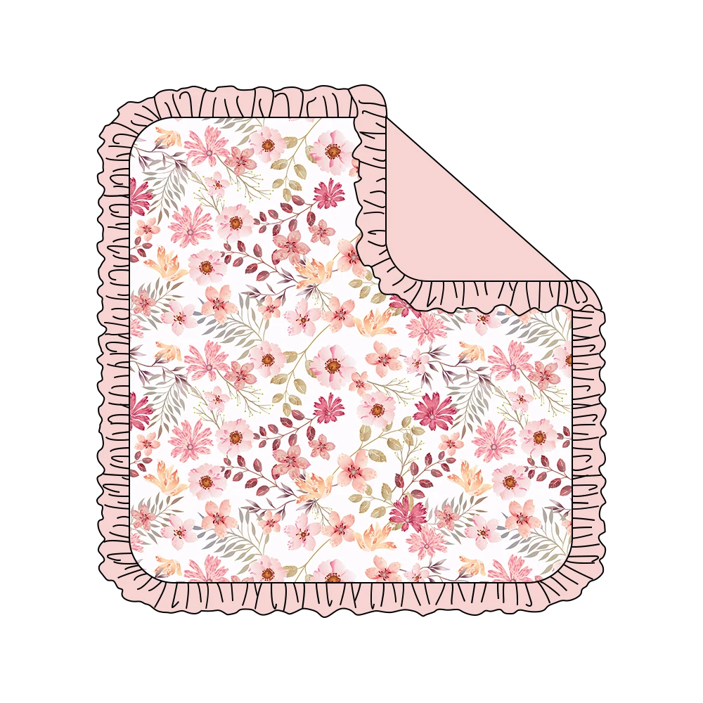 Personalized Bamboo Ruffles Stretch Kids Swaddle Organic Stretchy New Born Baby Blanket Wholesale