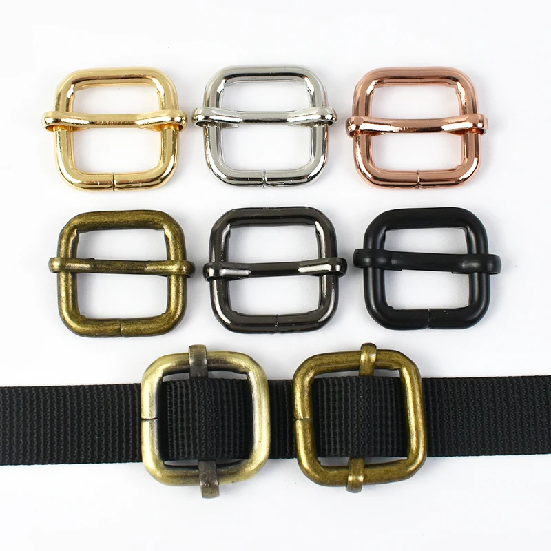 Meetee F2-12 16mm Handbag Keychain Hook Bag Straps Webbing Metal Strap Adjuster O D Ring Clip Clasp Tri Glide Slider Buckle