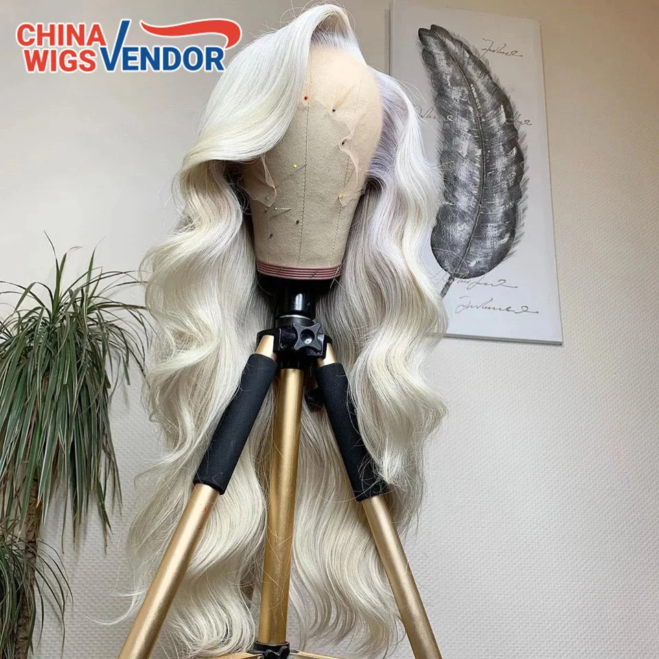 Cheap customized colored gray human lace wigs,fancy style body wave/straight 40 inch long human hair wigs 200% density
