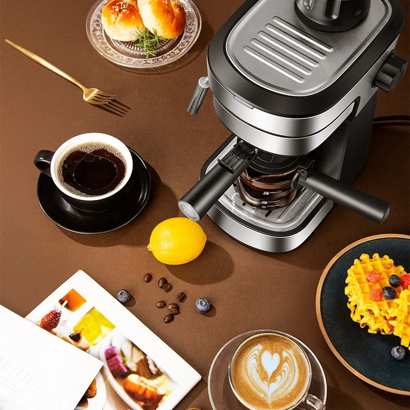 Semi-Automatic Coffee Maker Machine 240ML Espresso Machine 5 Bar Cappuccino Latte Frothing Coffee Maker