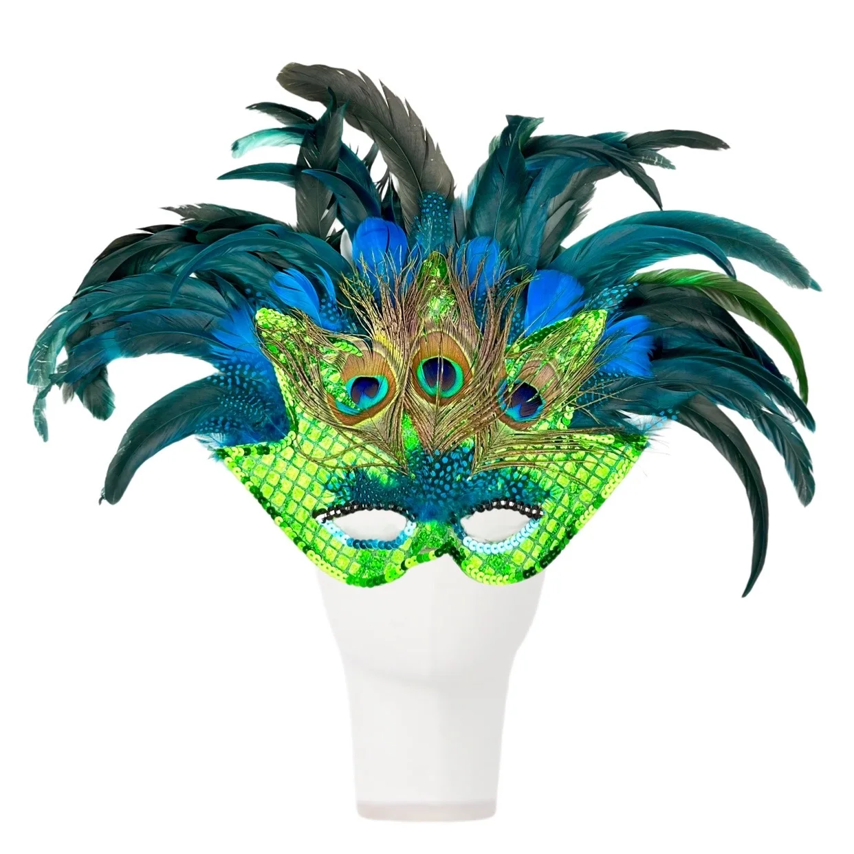 Attractive Party Emulation Peacock Feather Mask Hot Halloween Masquerade Party Parades Dancing Party Peacock Feather Mask