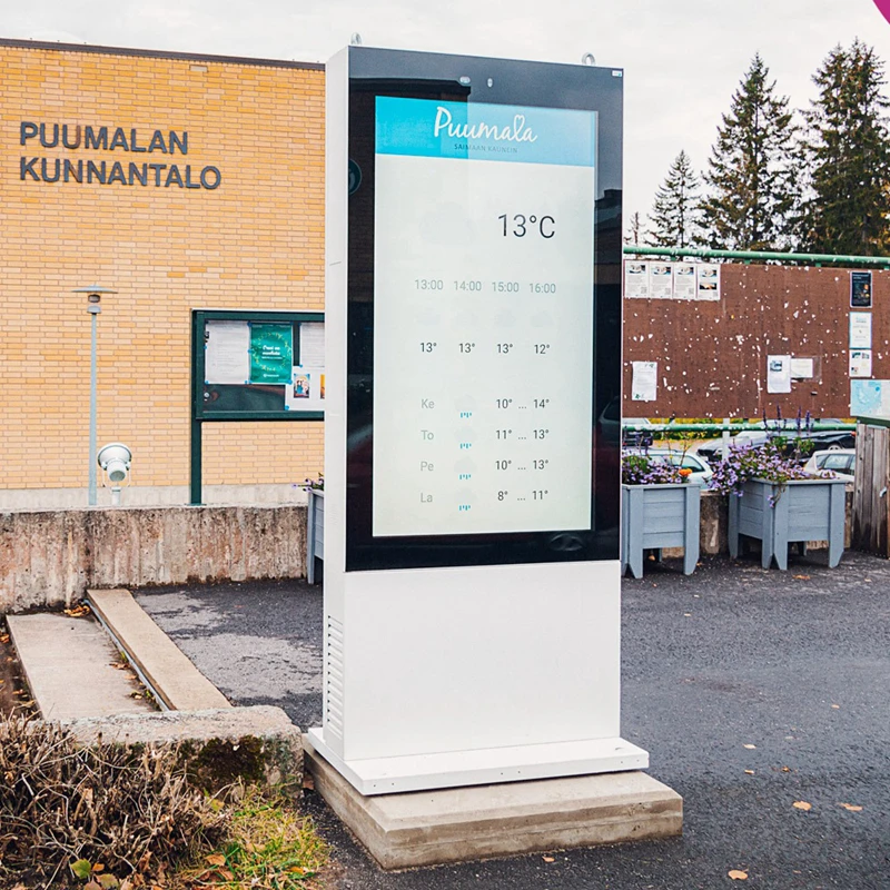 5000 Nits Ultra-Bright Waterproof Outdoor Digital Signage Android/Windows Compatible Price Display Advertising Totem Screen