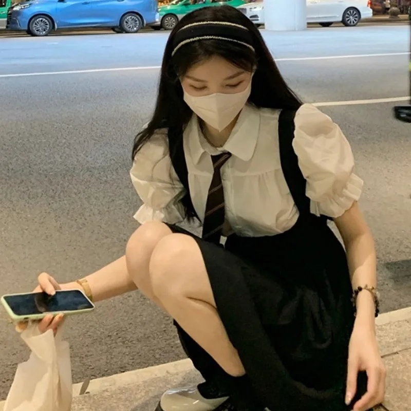 Wholesale Spring and Autumn Girls Student Shirt Custom Japan and England Style Pleated Skirt School Uniform