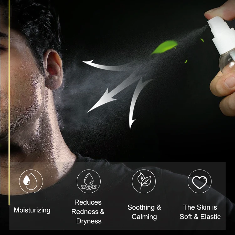 Фирменная торговая марка, Органический натуральный успокаивающий увлажняющий спрей для покраснения и раздражения после бритья, одеколон для мужчин после бритья