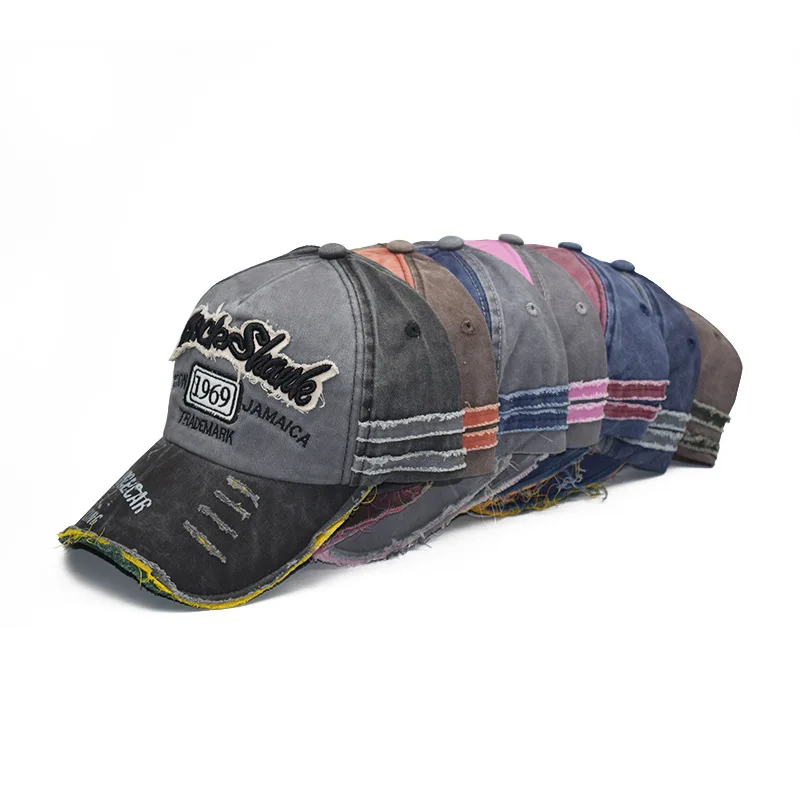 
factory wholesale custom cotton unisex men women adjustable dad hat embroidered letters logo distressed baseball cap 
