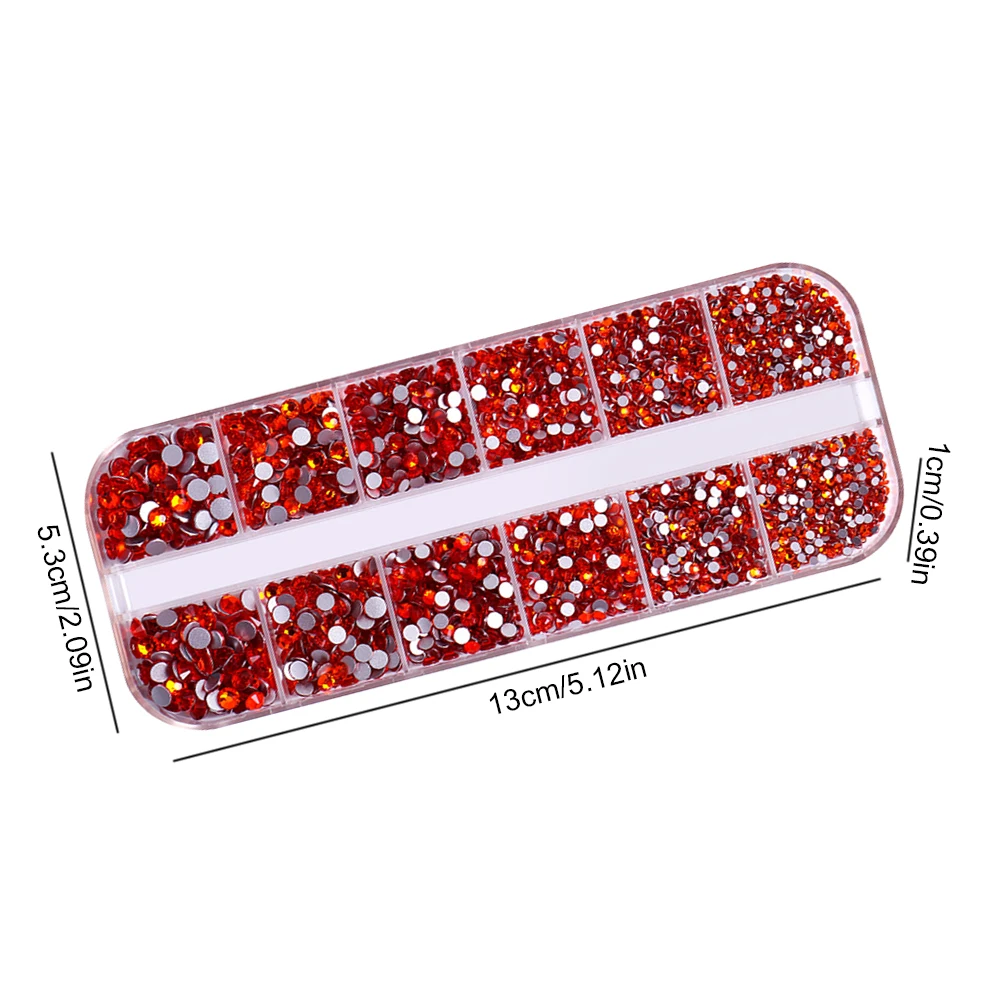 BIN hot selling Box packing Crystal flatback Nail Art Rhinestone Flat Bottom round Shape DIY Stone Nail Art 3D Decoration
