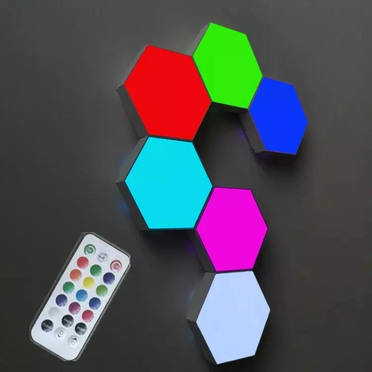  RGB Quantum Light Honeycomb DIY Decorative LED Hexagonal Night Smart Touch Sensitive Wall Remote