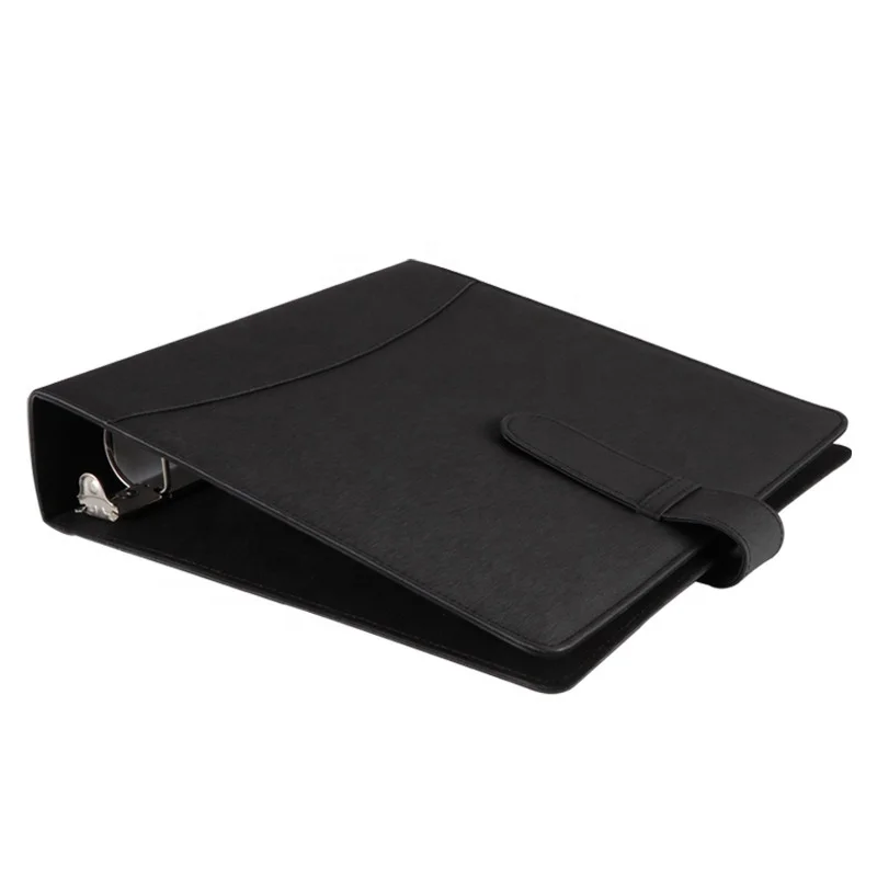 Hot Sales Accept Custom Printed A4 Size Logo Pu Leather Cover D Ring Binder In File Folder