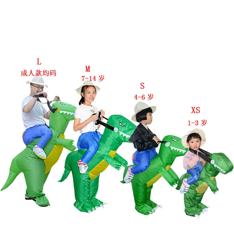 Inflatable Dinosaur Costume Air Blow up Funny Fancy Dress Party Halloween Costume for Kids Adults