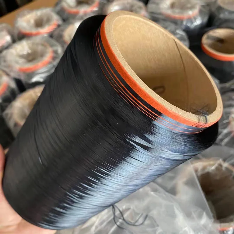 Арамидное пуленепробиваемое волокно, черная 400D пара арамидных нитей, арамидная волоконная пряжа