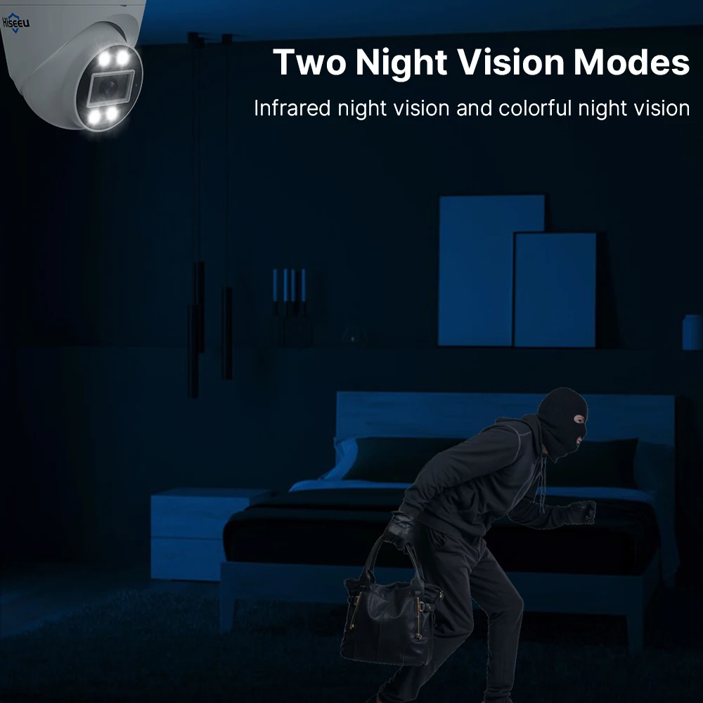 H.265 Ai smart IP66 Outdoor Two-way audio Dome IP indoor Home Cctv kit Poe Security Nvr camera system 4K 8MP