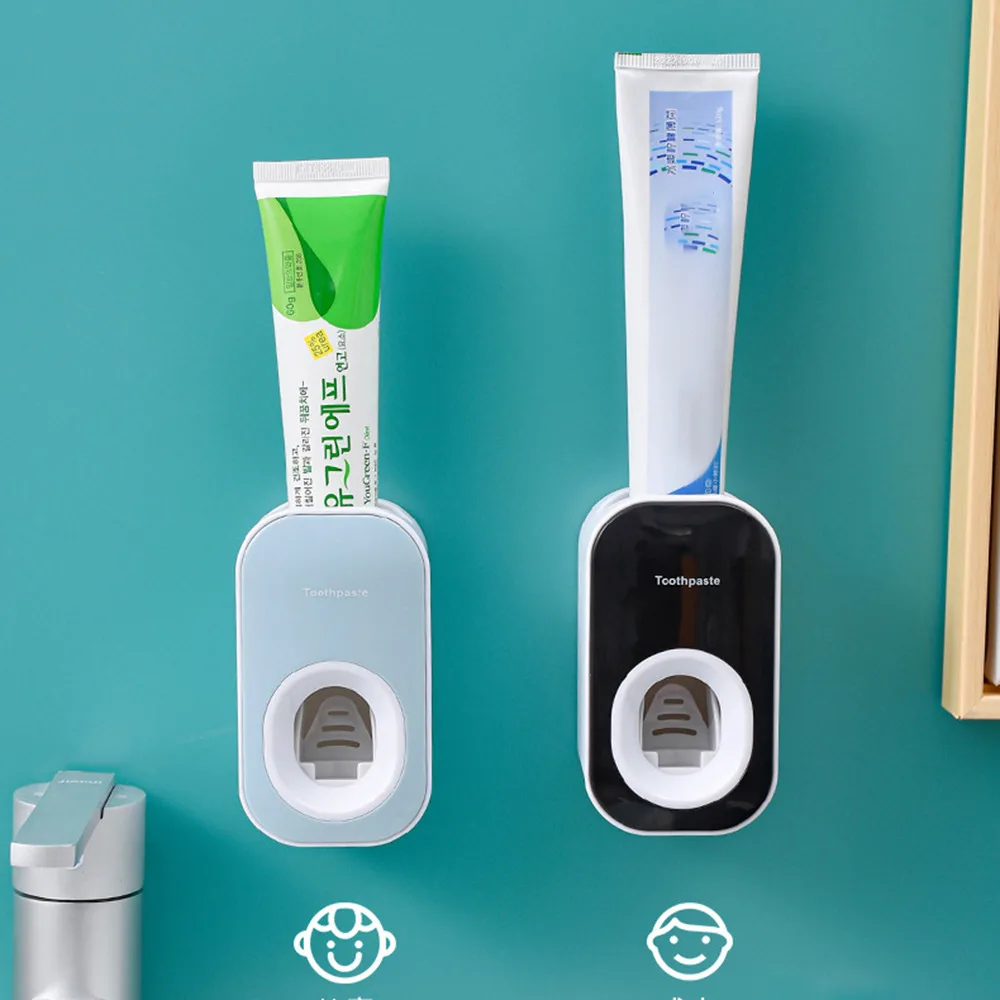 Hot sale toothpaste squeezer Wall-mounted Toothpaste Holder Rack Punch-free bathroom sets automatic toothpaste dispenser
