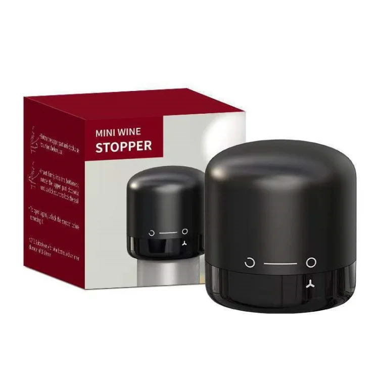 Kingze Custom Silicone ABS Swivel Lock Wine Bottle Stopper Eco-friendly Mini Vacuum Wine Champagne Stopper