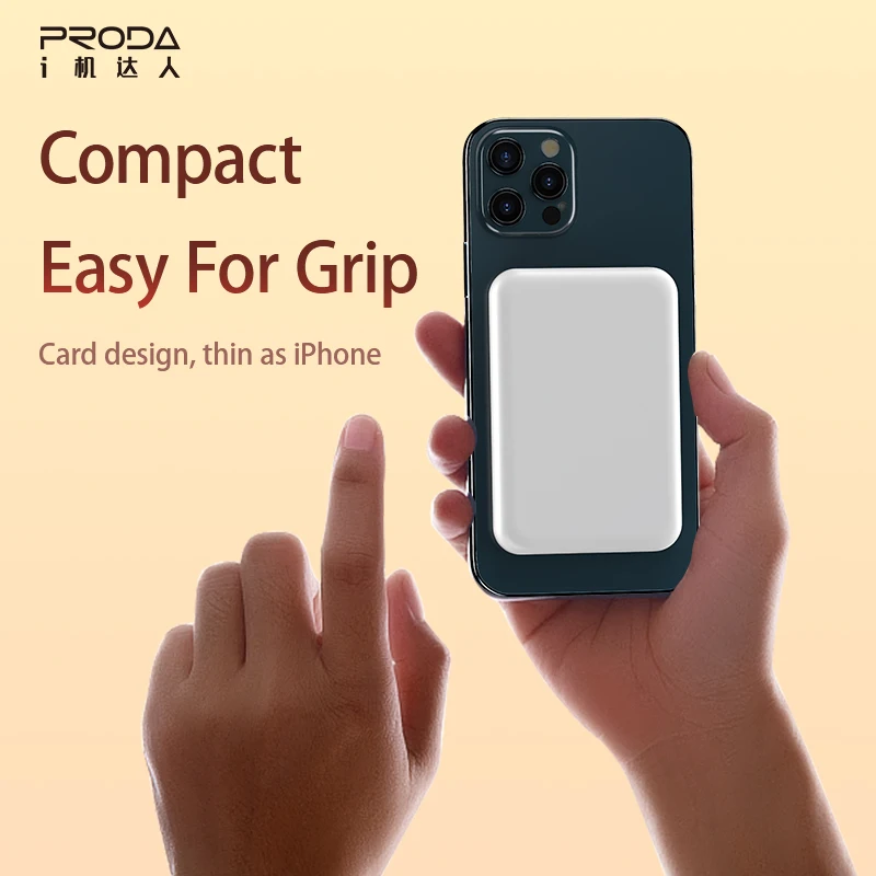 PRODA/AZEADA Magnetic Battery capacity  5000mAh Power bank  15W  Wireless For iPhone 13 12 series  Power Station