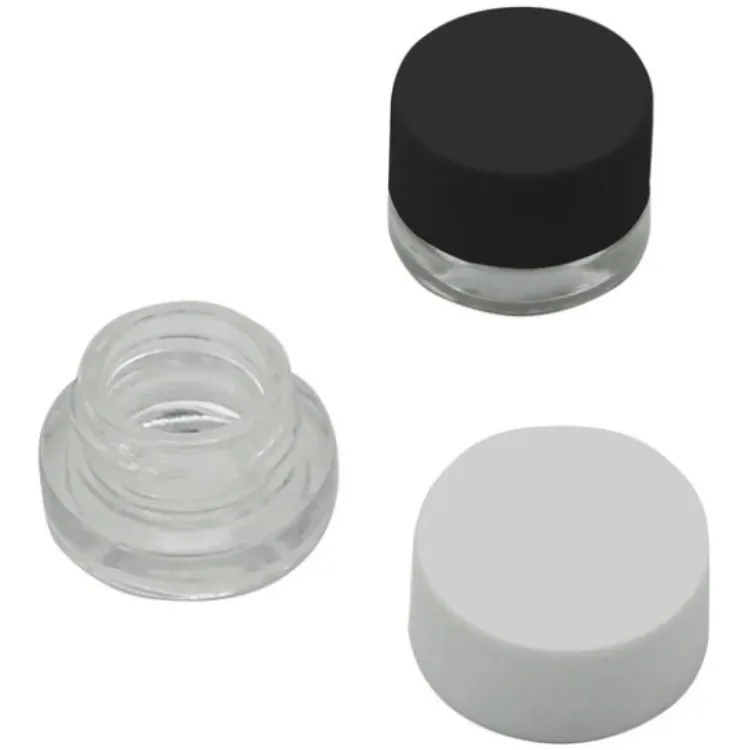 Custom Branded Logo Printing 5ml 7ml 9ml Child Resistant Clear Matte/Glossy Black White Glass Concentrate Containers