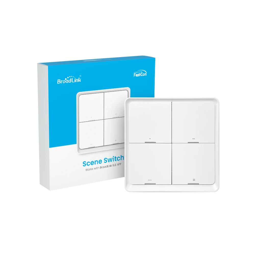 Broadlink Bluetooth Smart 4 кнопки сцены переключатель дистанционного управления DIY Беспроводной Выключатель света кнопочный