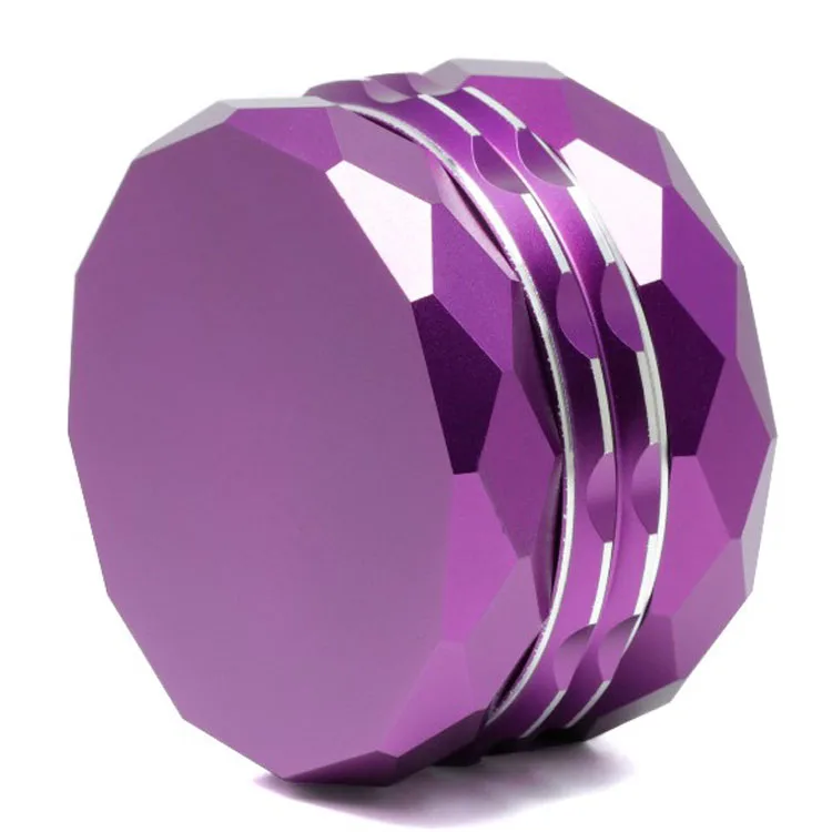 Customized logo Grinder 63mm Diamond CNC Aluminum Herb Grinder with etched logo