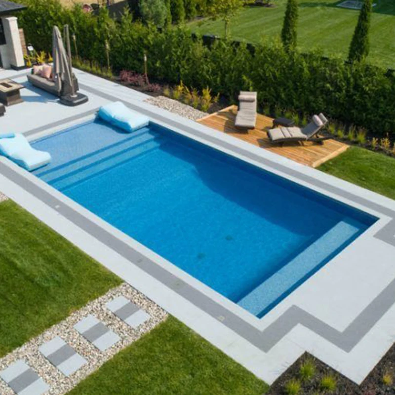garden modern new design long swim pool spa family water play fiberglass large rectangular inground swimming pool