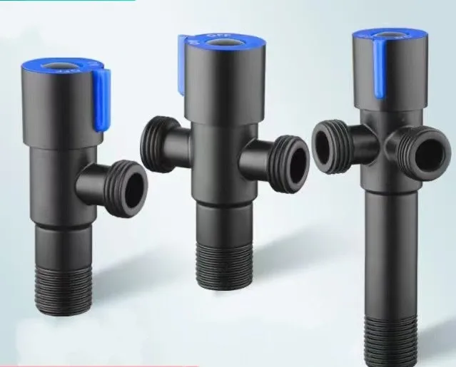 Wholesale stainless steel painted all copper core kitchen mixer sink water faucet tap valve two-way angle valve